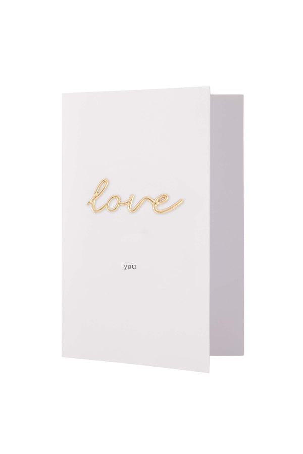 zusss wenskaart love magneet wit / goud