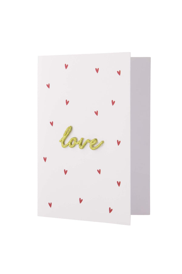 zusss wenskaart love strijkembleem goud / wit / rood