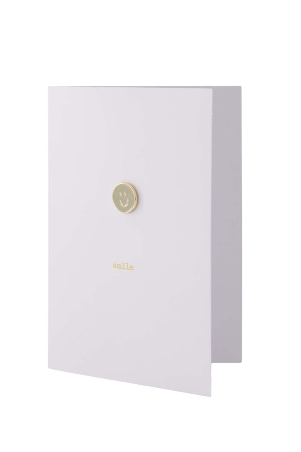 zusss wenskaart met broche smile wit
