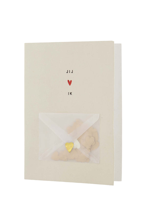 zusss wenskaart met envelopje jij & ik zand