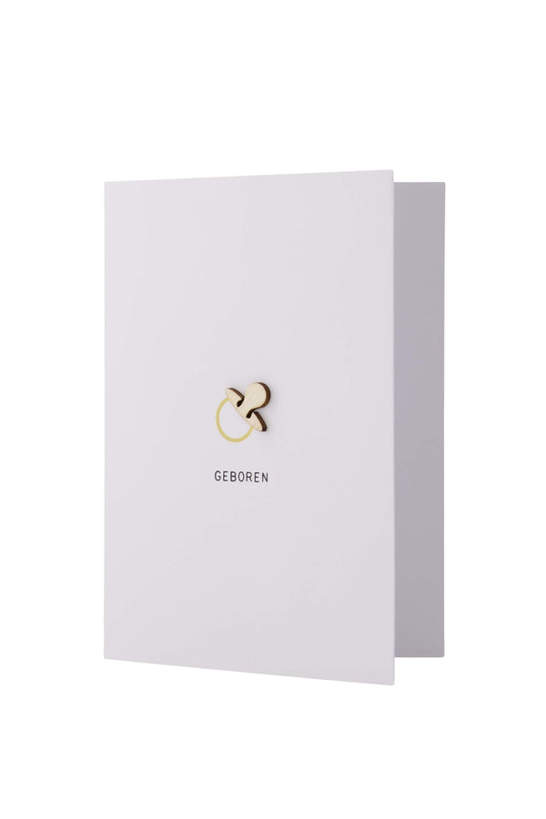 zusss wenskaart met houten speen wit