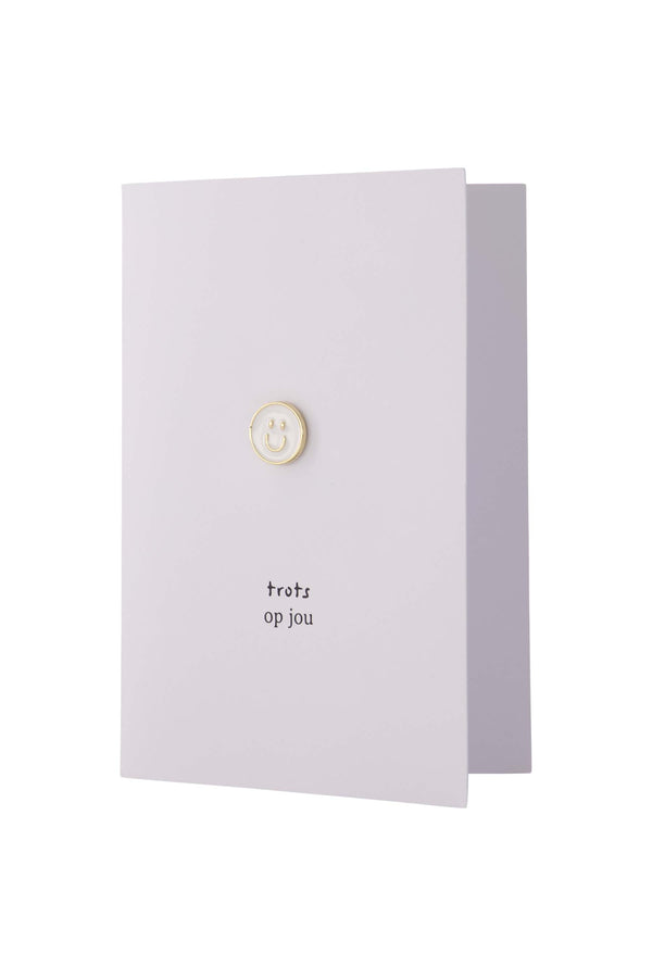 zusss wenskaart trots op jou broche wit wit