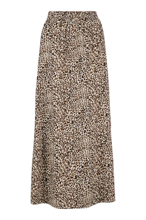 Zusss Wijde Rok Met Panter Print Multicolor