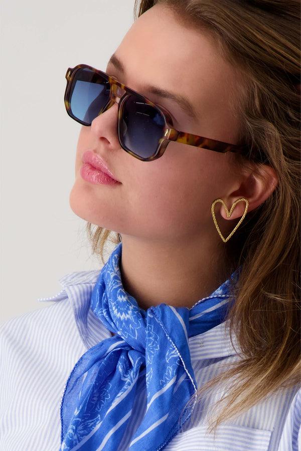 zusss zonnebril incl. hoesje bruin