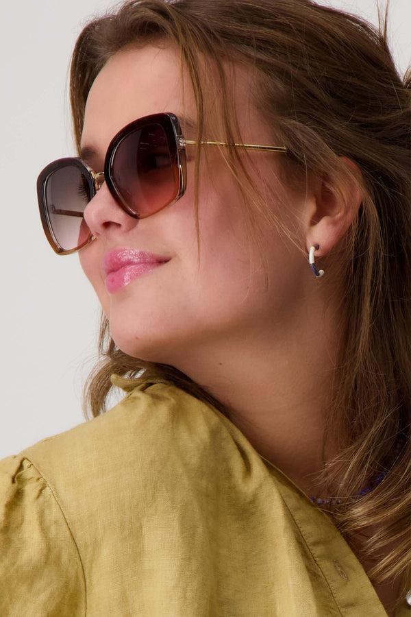 Zusss Zonnebril Incl. Hoesje Goud