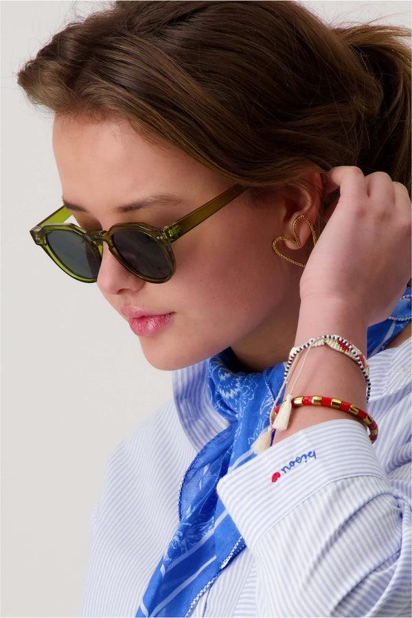 zusss zonnebril incl. hoesje groen